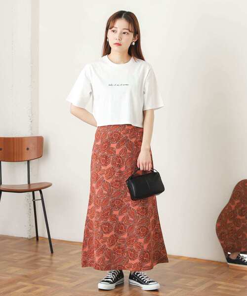 SENSE OF PLACE by URBAN RESEARCH（センスオブプレイスバイアーバンリサーチ）の「USAコットンクロップドロゴTシャツ(5分袖)（Tシャツ/カットソー・レディース・その他1/ブラック系その他/その他2・ONE）」の20枚目の写真