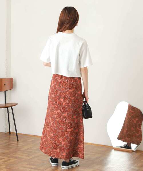 SENSE OF PLACE by URBAN RESEARCH（センスオブプレイスバイアーバンリサーチ）の「USAコットンクロップドロゴTシャツ(5分袖)（Tシャツ/カットソー・レディース・その他1/ブラック系その他/その他2・ONE）」の22枚目の写真