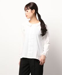 Samansa Mos2 | 襟レースカットソー(Tシャツ/カットソー)
