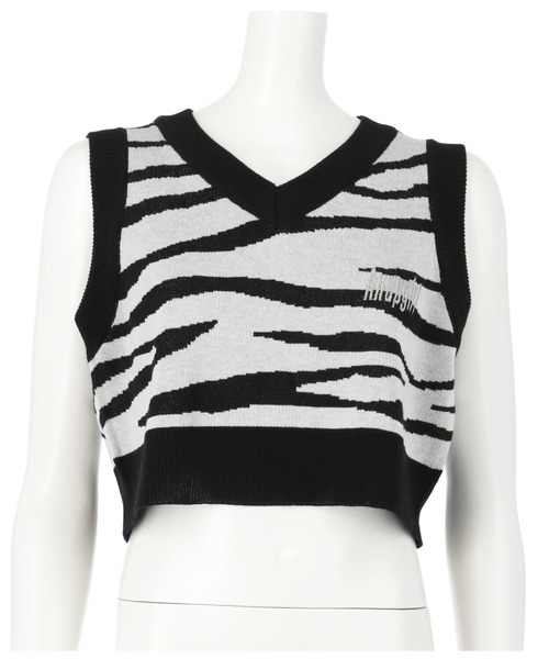 ANAP GｉRL（アナップガール）の「サマーニットアニマル柄ベスト（ベスト・キッズ・パープル/ブラック・S/M）」の11枚目の写真