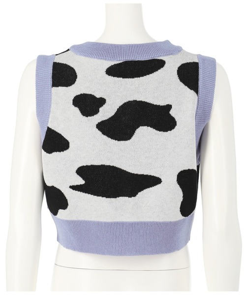 ANAP GｉRL（アナップガール）の「サマーニットアニマル柄ベスト（ベスト・キッズ・パープル/ブラック・S/M）」の13枚目の写真