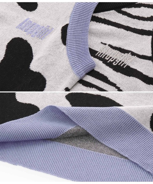 ANAP GｉRL（アナップガール）の「サマーニットアニマル柄ベスト（ベスト・キッズ・パープル/ブラック・S/M）」の14枚目の写真