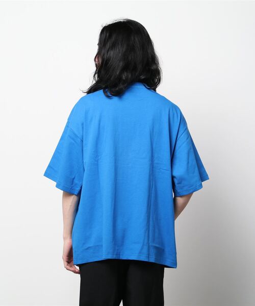 WEGO（ウィゴー）の「WEGO/ヘビーウエイト カレッジロゴBIGT（Tシャツ/カットソー・メンズ・ダークグリーン/オレンジ/ブルー/オートミール/グレー系その他/パープル系その他/ネイビー/ホワイト・MEDIUM/LARGE）」の10枚目の写真