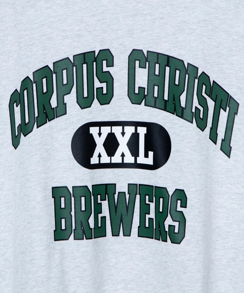 WEGO（ウィゴー）の「WEGO/ヘビーウエイト カレッジロゴBIGT（Tシャツ/カットソー・メンズ・ダークグリーン/オレンジ/ブルー/オートミール/グレー系その他/パープル系その他/ネイビー/ホワイト・MEDIUM/LARGE）」の20枚目の写真