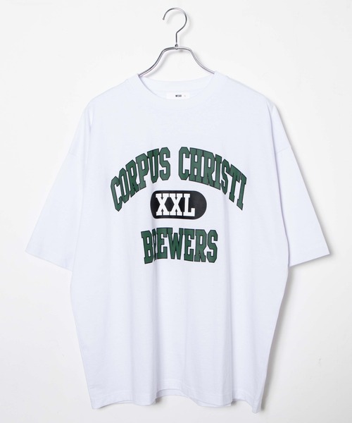 WEGO（ウィゴー）の「WEGO/ヘビーウエイト カレッジロゴBIGT（Tシャツ/カットソー・メンズ・ダークグリーン/オレンジ/ブルー/オートミール/グレー系その他/パープル系その他/ネイビー/ホワイト・MEDIUM/LARGE）」の19枚目の写真