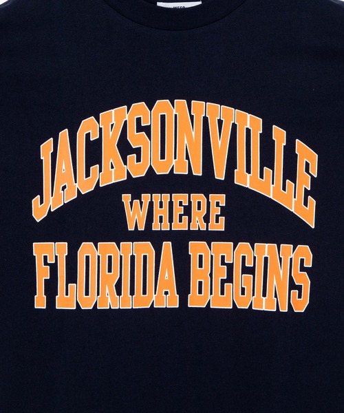 WEGO（ウィゴー）の「WEGO/ヘビーウエイト カレッジロゴBIGT（Tシャツ/カットソー・メンズ・ダークグリーン/オレンジ/ブルー/オートミール/グレー系その他/パープル系その他/ネイビー/ホワイト・MEDIUM/LARGE）」の22枚目の写真