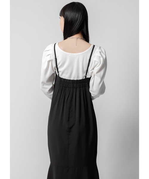 Adoon plain（アドーンプレーン）の「マーメイドキャミワンピース（ワンピース・レディース・ブラック・FREE）」の7枚目の写真