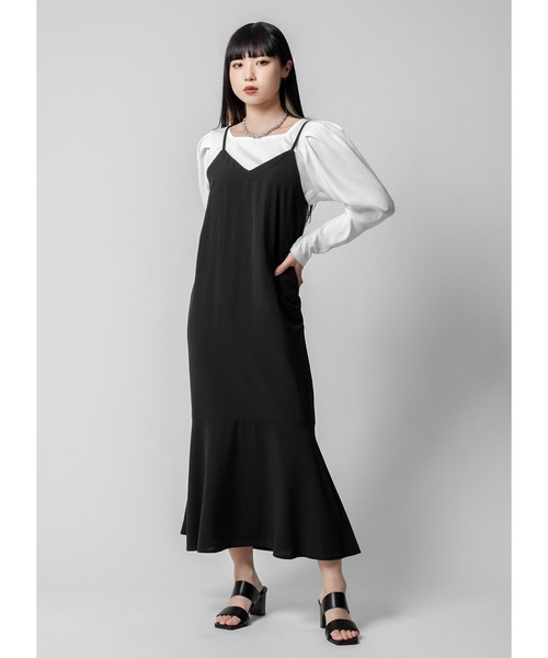 Adoon plain（アドーンプレーン）の「マーメイドキャミワンピース（ワンピース・レディース・ブラック・FREE）」の10枚目の写真