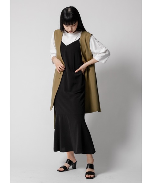 Adoon plain（アドーンプレーン）の「マーメイドキャミワンピース（ワンピース・レディース・ブラック・FREE）」の14枚目の写真