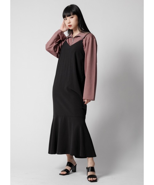 Adoon plain（アドーンプレーン）の「マーメイドキャミワンピース（ワンピース・レディース・ブラック・FREE）」の15枚目の写真