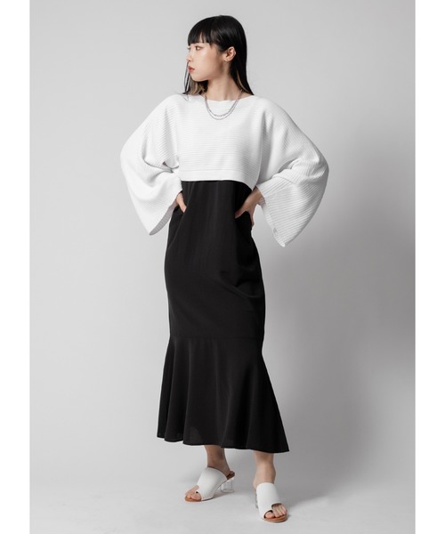 Adoon plain（アドーンプレーン）の「マーメイドキャミワンピース（ワンピース・レディース・ブラック・FREE）」の16枚目の写真