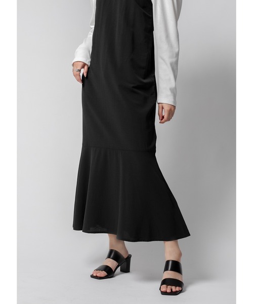 Adoon plain（アドーンプレーン）の「マーメイドキャミワンピース（ワンピース・レディース・ブラック・FREE）」の8枚目の写真