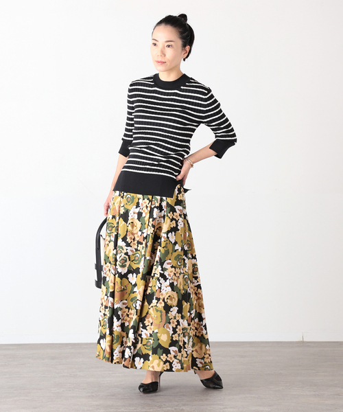 VERMEIL par iena（ヴェルメイユパーイエナ）の「【HAVEL studio/ハーヴェル スタジオ】RIB HALF SLEEVE プルオーバー◆（ニット/セーター・レディース・イエロー/ライトグレー/A・SMALL）」の15枚目の写真