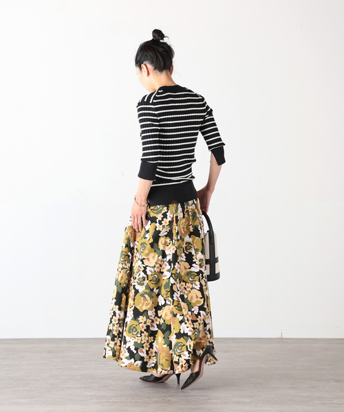VERMEIL par iena（ヴェルメイユパーイエナ）の「【HAVEL studio/ハーヴェル スタジオ】RIB HALF SLEEVE プルオーバー◆（ニット/セーター・レディース・イエロー/ライトグレー/A・SMALL）」の18枚目の写真