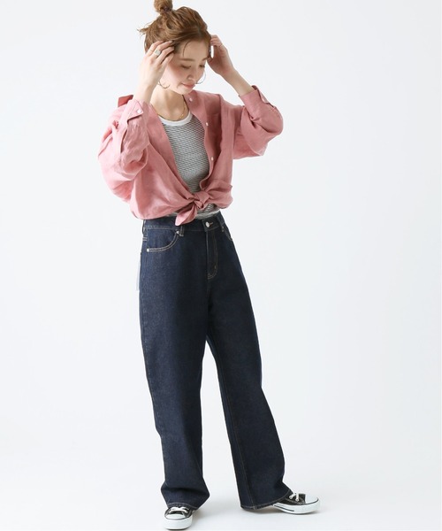 B.C STOCK（ベーセーストック）の「【Miller／ミラー】 パネルリブ タンクトップ（Tシャツ/カットソー・レディース・ホワイト/ブラック/ネイビー/ブラウン/ブルー/ブラック系その他・FREE）」の8枚目の写真