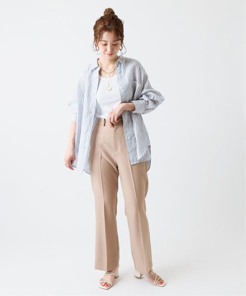 B.C STOCK（ベーセーストック）の「【Miller／ミラー】 パネルリブ タンクトップ（Tシャツ/カットソー・レディース・ホワイト/ブラック/ネイビー/ブラウン/ブルー/ブラック系その他・FREE）」の9枚目の写真