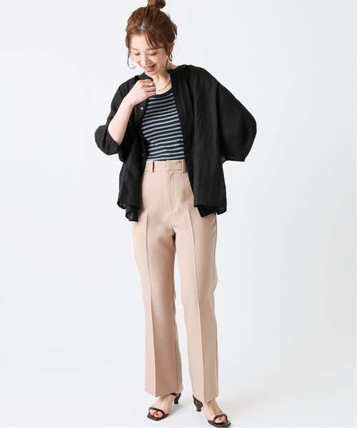 B.C STOCK（ベーセーストック）の「【Miller／ミラー】 パネルリブ タンクトップ（Tシャツ/カットソー・レディース・ホワイト/ブラック/ネイビー/ブラウン/ブルー/ブラック系その他・FREE）」の18枚目の写真