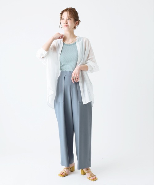 B.C STOCK（ベーセーストック）の「【Miller／ミラー】 パネルリブ タンクトップ（Tシャツ/カットソー・レディース・ホワイト/ブラック/ネイビー/ブラウン/ブルー/ブラック系その他・FREE）」の22枚目の写真