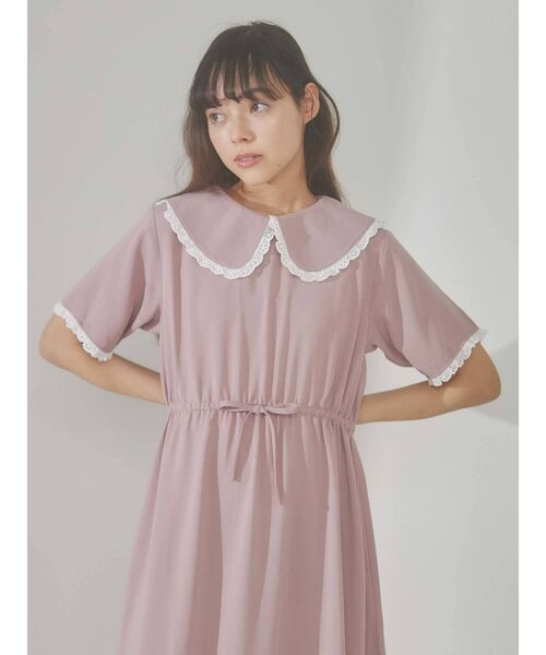 merry jenny（メリージェニー）の「配色フリルジョーゼットワンピース（ワンピース・レディース・ブラック/ピンク/ブルー/グリーン・FREE）」の22枚目の写真