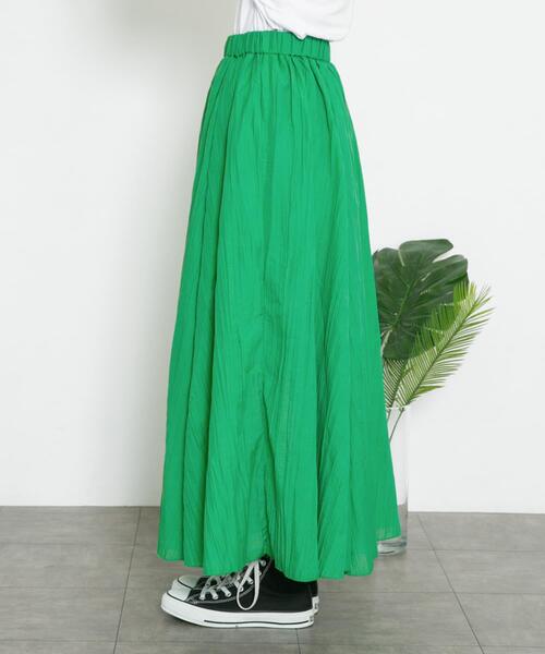 KBF（ケイビーエフ）の「シアーボリュームフレアスカート（スカート・レディース・ネイビー/グリーン/グレー系その他・ONE）」の19枚目の写真