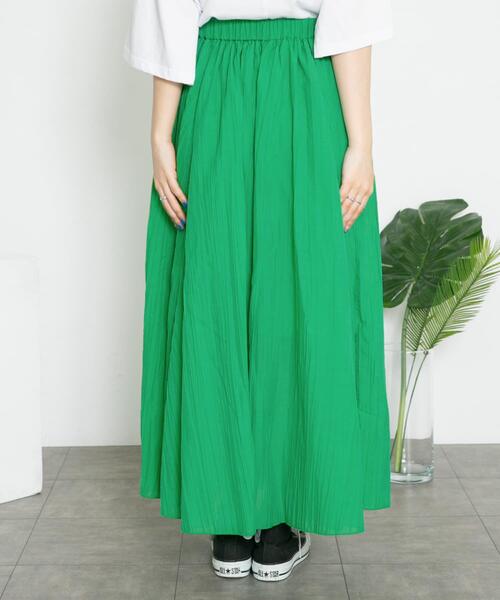 KBF（ケイビーエフ）の「シアーボリュームフレアスカート（スカート・レディース・ネイビー/グリーン/グレー系その他・ONE）」の9枚目の写真