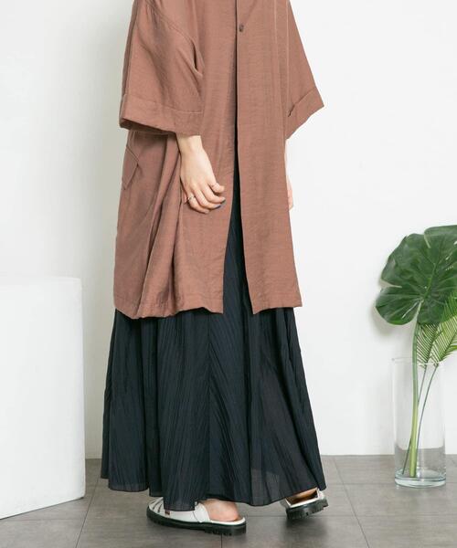 KBF（ケイビーエフ）の「シアーボリュームフレアスカート（スカート・レディース・ネイビー/グリーン/グレー系その他・ONE）」の8枚目の写真