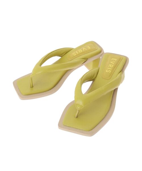 EVRIS（エヴリス）の「クッショントングサンダル（サンダル・レディース・ホワイト/ブラック/グリーン・MEDIUM/LARGE）」の3枚目の写真