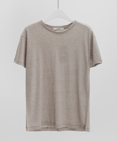 MUYMONA(ムイモナ)の「クルーネック ベーシックリネンTシャツ mmw22s026【MUYMONA】【2022SS】(Tシャツ/カットソー・レディース・ホワイト/ベージュ・FREE)」の13枚目の写真