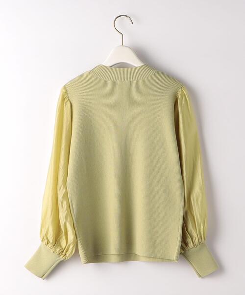 green label relaxing リブ プルオーバー ニット ライム　春 green label relaxing（グリーンレーベルリラクシング）の