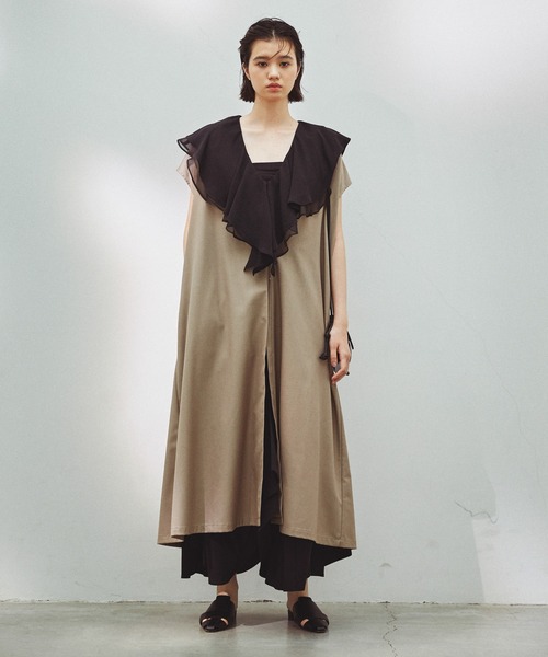 LA BELLE ETUDE（ラベルエチュード）の「クラシカルlongベスト（ベスト・レディース・ベージュ/ライトグリーン/ブラック・FREE）」の4枚目の写真