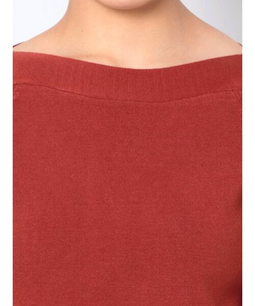 LAGUNAMOON(ラグナムーン)の「ラッフルスリーブニットプルオーバー(ニット/セーター・レディース・アイボリー/ブラック/ダークオレンジ・FREE)」の5枚目の写真