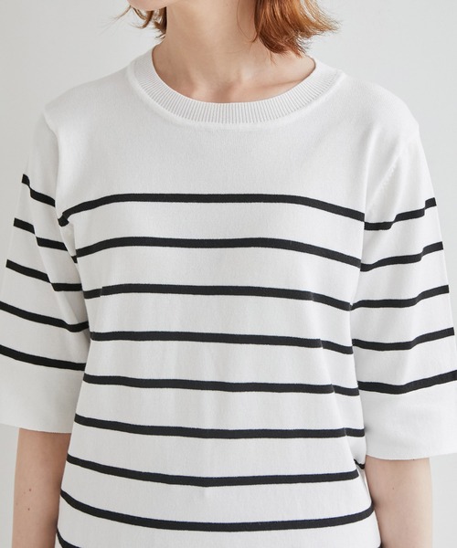 ROPE' PICNIC（ロペピクニック）の「TRUE COTTON/袖パールニットプルオーバー（ニット/セーター・レディース・ライトグレー/ブラック/グリーン/ブルー系その他/ホワイト系その他5・38）」の15枚目の写真