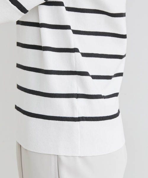 ROPE' PICNIC（ロペピクニック）の「TRUE COTTON/袖パールニットプルオーバー（ニット/セーター・レディース・ライトグレー/ブラック/グリーン/ブルー系その他/ホワイト系その他5・38）」の6枚目の写真