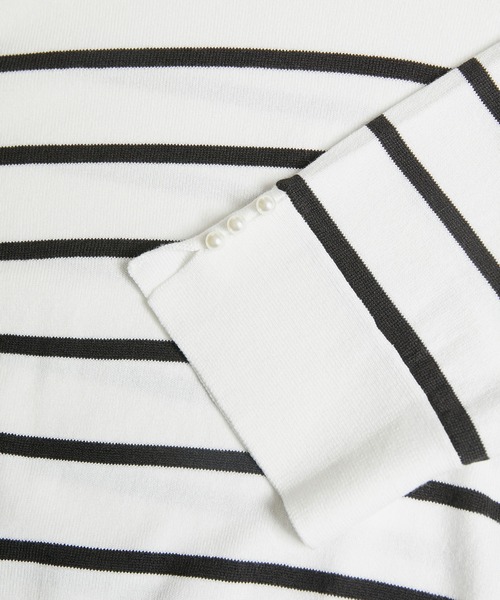 ROPE' PICNIC（ロペピクニック）の「TRUE COTTON/袖パールニットプルオーバー（ニット/セーター・レディース・ライトグレー/ブラック/グリーン/ブルー系その他/ホワイト系その他5・38）」の19枚目の写真