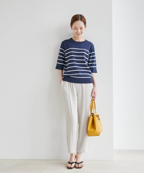 ROPE' PICNIC（ロペピクニック）の「TRUE COTTON/袖パールニットプルオーバー（ニット/セーター・レディース・ライトグレー/ブラック/グリーン/ブルー系その他/ホワイト系その他5・38）」の18枚目の写真