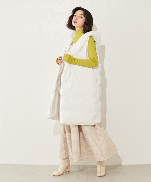 Lui's（ルイス）の「バックデザインジャガードキャミワンピース（ワンピース・レディース・ベージュ/ブラック・FREE）」の21枚目の写真