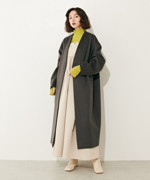 Lui's（ルイス）の「バックデザインジャガードキャミワンピース（ワンピース・レディース・ベージュ/ブラック・FREE）」の15枚目の写真