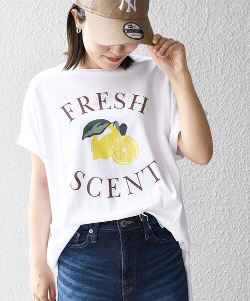 SHIPS(シップス)の「*オーガニックコットンカフェプリントTEE◇(Tシャツ/カットソー・レディース・ホワイト/チャコールグレー/ライトホワイト/ベージュ/ダークグレー/ホワイト系/ベージュ系・ONE SIZE)」の3枚目の写真