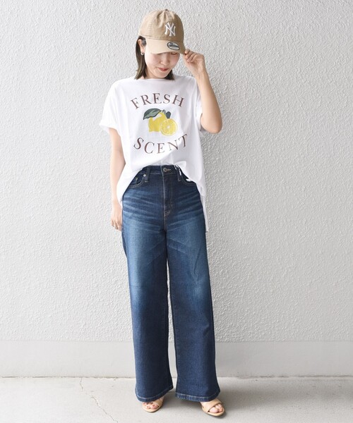 SHIPS(シップス)の「*オーガニックコットンカフェプリントTEE◇(Tシャツ/カットソー・レディース・ホワイト/チャコールグレー/ライトホワイト/ベージュ/ダークグレー/ホワイト系/ベージュ系・ONE SIZE)」の8枚目の写真