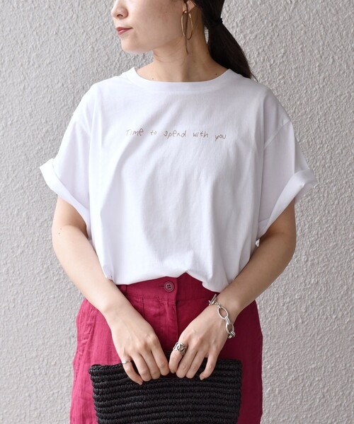 SHIPS(シップス)の「*オーガニックコットンカフェプリントTEE◇(Tシャツ/カットソー・レディース・ホワイト/チャコールグレー/ライトホワイト/ベージュ/ダークグレー/ホワイト系/ベージュ系・ONE SIZE)」の11枚目の写真