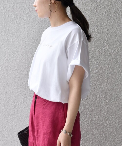 SHIPS(シップス)の「*オーガニックコットンカフェプリントTEE◇(Tシャツ/カットソー・レディース・ホワイト/チャコールグレー/ライトホワイト/ベージュ/ダークグレー/ホワイト系/ベージュ系・ONE SIZE)」の12枚目の写真