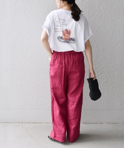 SHIPS(シップス)の「*オーガニックコットンカフェプリントTEE◇(Tシャツ/カットソー・レディース・ホワイト/チャコールグレー/ライトホワイト/ベージュ/ダークグレー/ホワイト系/ベージュ系・ONE SIZE)」の16枚目の写真