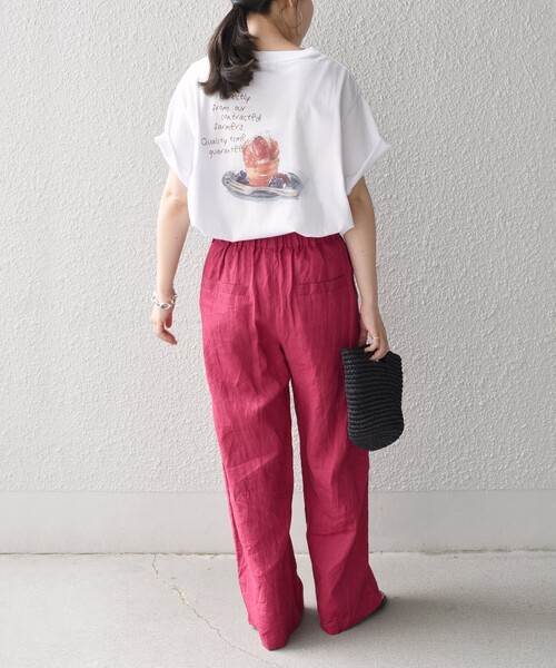 SHIPS(シップス)の「*オーガニックコットンカフェプリントTEE◇(Tシャツ/カットソー・レディース・ホワイト/チャコールグレー/ライトホワイト/ベージュ/ダークグレー/ホワイト系/ベージュ系・ONE SIZE)」の18枚目の写真