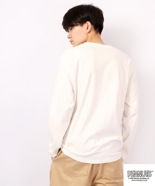 PEANUTS(ピーナッツ)の「PEANUTS スヌーピー フロントプリント長袖Tシャツ(Tシャツ/カットソー・レディース・ホワイト/ベージュ/杢グレー/ピンク・LL/L/M)」の11枚目の写真