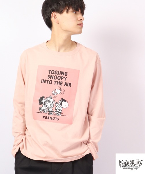 PEANUTS(ピーナッツ)の「PEANUTS スヌーピー フロントプリント長袖Tシャツ(Tシャツ/カットソー・レディース・ホワイト/ベージュ/杢グレー/ピンク・LL/L/M)」の21枚目の写真