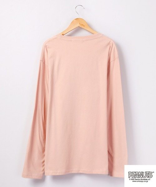 PEANUTS(ピーナッツ)の「PEANUTS スヌーピー フロントプリント長袖Tシャツ(Tシャツ/カットソー・レディース・ホワイト/ベージュ/杢グレー/ピンク・LL/L/M)」の18枚目の写真