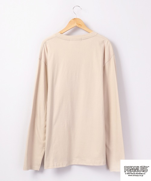 PEANUTS(ピーナッツ)の「PEANUTS スヌーピー フロントプリント長袖Tシャツ(Tシャツ/カットソー・レディース・ホワイト/ベージュ/杢グレー/ピンク・LL/L/M)」の15枚目の写真