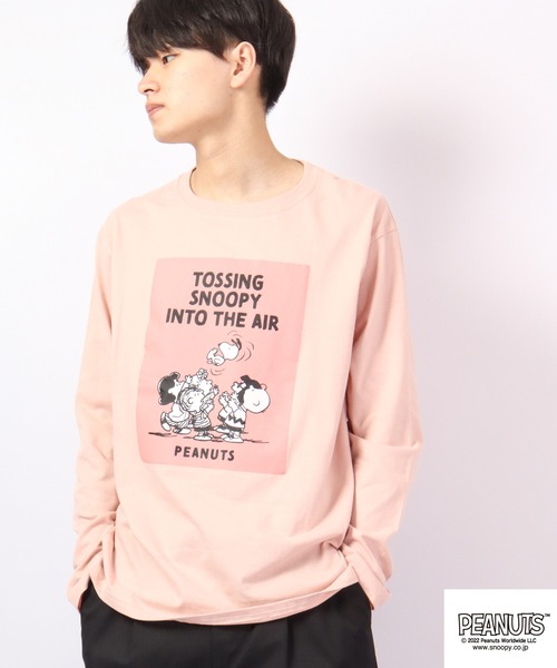 PEANUTS(ピーナッツ)の「PEANUTS スヌーピー フロントプリント長袖Tシャツ(Tシャツ/カットソー・レディース・ホワイト/ベージュ/杢グレー/ピンク・LL/L/M)」の20枚目の写真