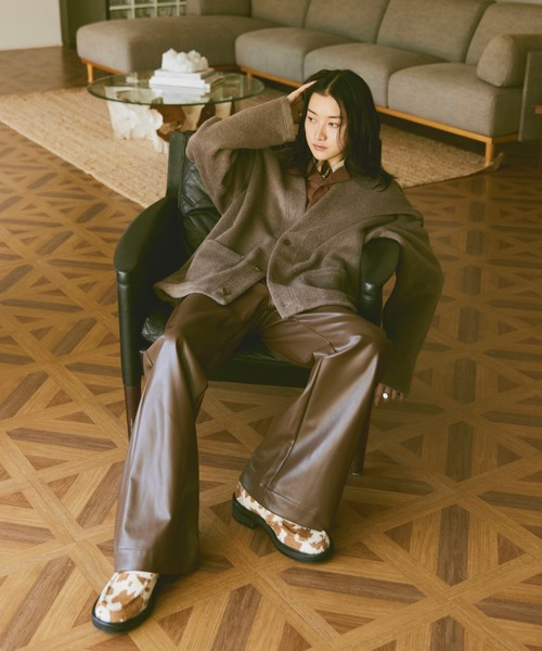 soerte（ソエルテ）の「Taslan open collar shirt / タスランオープンカラーシャツ（シャツ/ブラウス・メンズ・チャコールグレー/ブラウン/グリーン・1/2/3）」の13枚目の写真