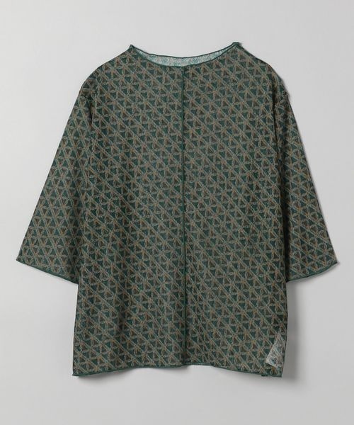 JEANASIS（ジーナシス）の「モノグラムシアープルオーバーSS/352701（Tシャツ/カットソー・レディース・ホワイト系その他/ブラック系その他/グリーン系その他・FREE）」の3枚目の写真